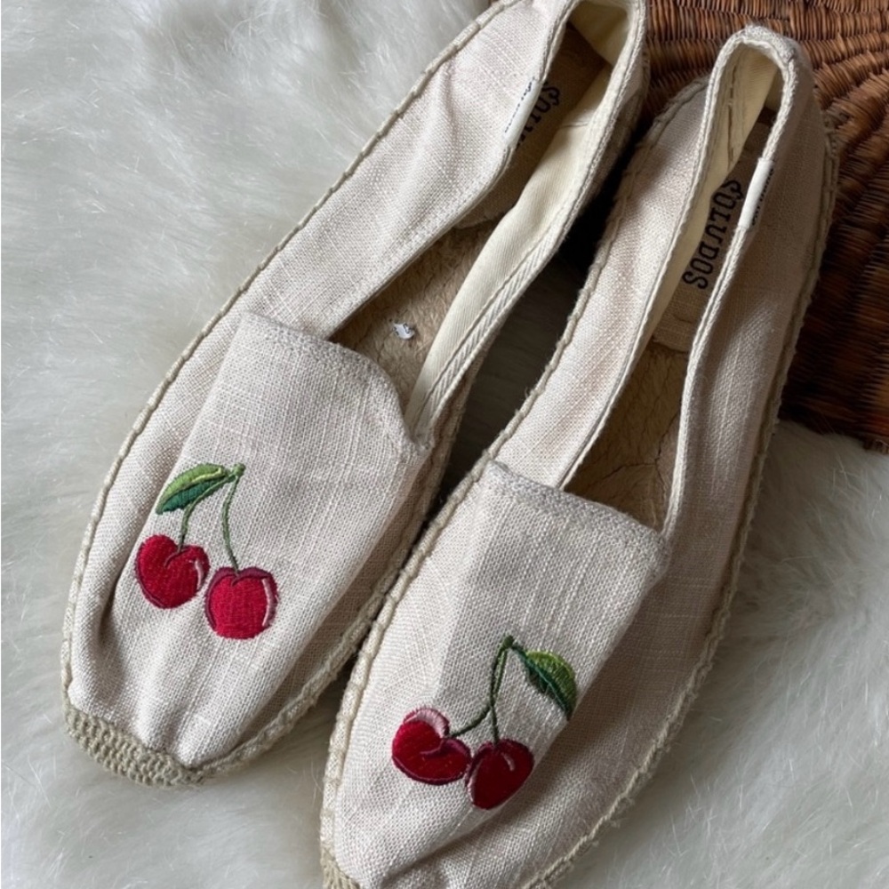 Soludos Espadrilles Cherry print Cream Canvas